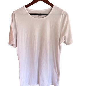 Kalon white shortsleeved scoop neck t-shirt size large